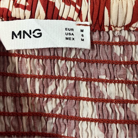 NWOT - Mango Tropical Print Cutout Midi Dress - Picture 9 of 10